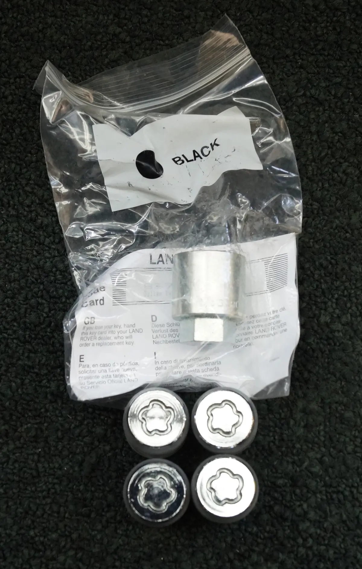 Wheel Lock Set | Part# - Lr037026 | Fits Range Rover Evoque, Range Rover Velar And Discovery Sport 1