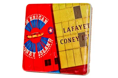 Coney Island Brotherhood Porcelain Tile Coaster 1