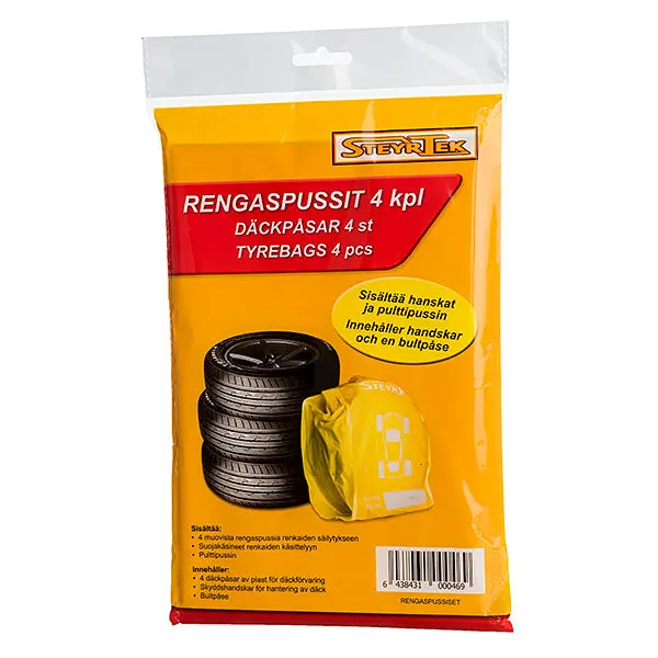 Hjulförvaring Kit - Däckpåsar & Bultpåse + Handskar 1