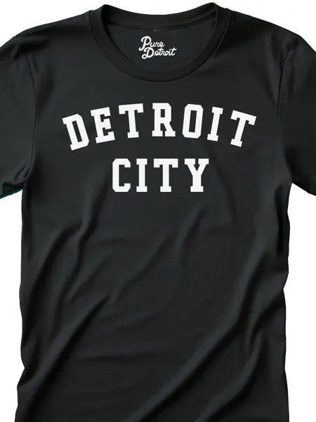 Detroit City Unisex T-Shirt - White / Black 1