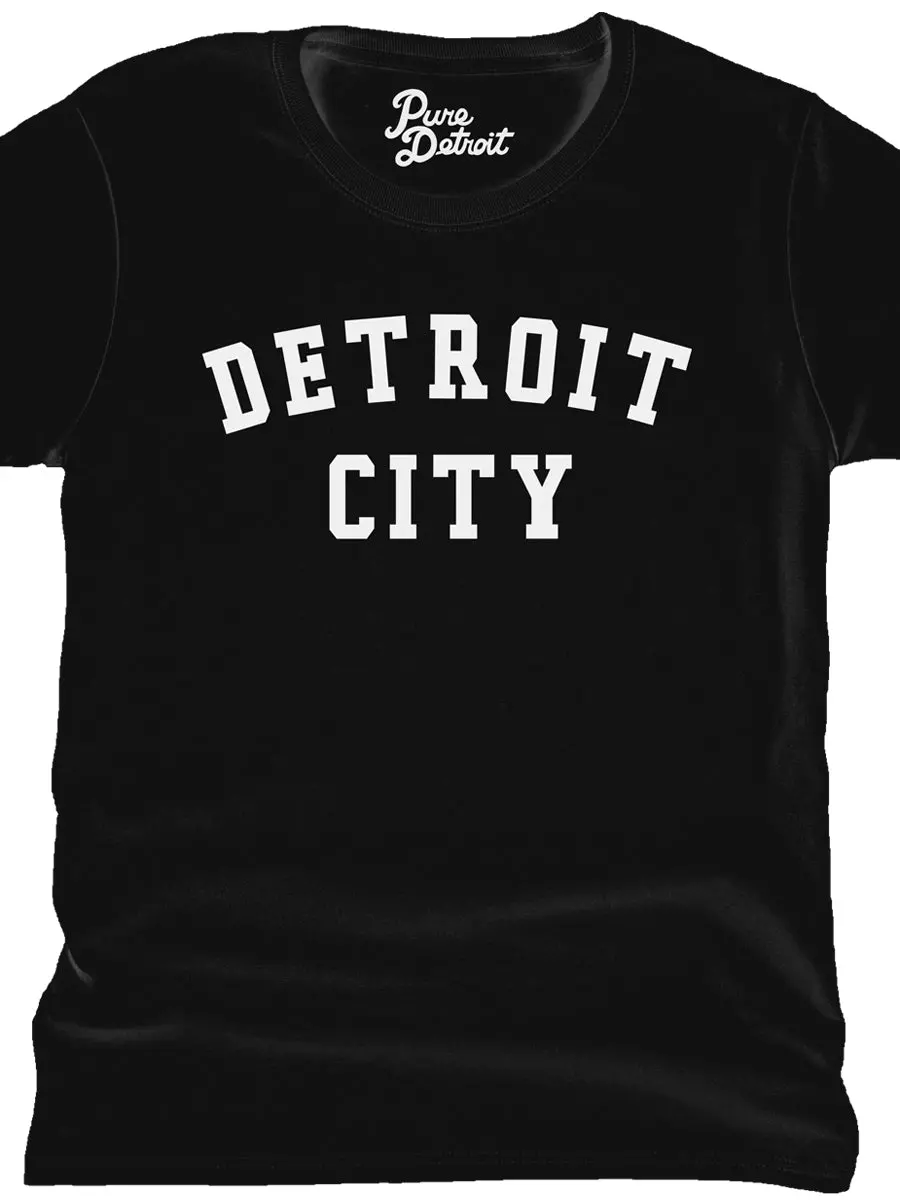 Detroit City Women's Premium Relaxed T-Shirt - White / Black 1