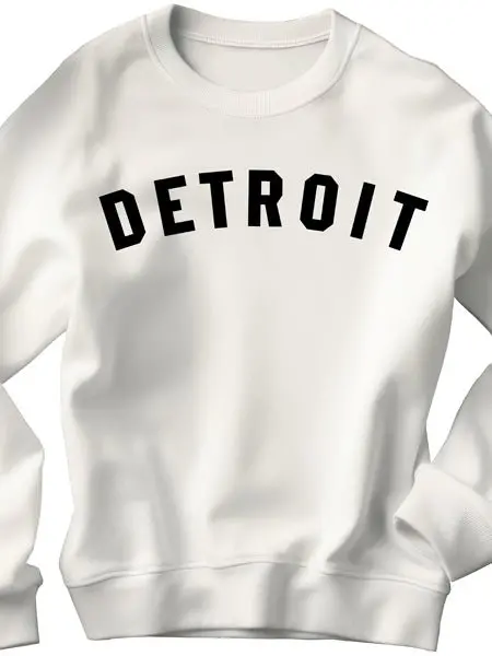 Detroit Classic Unisex Sweatshirt - Black / White 1