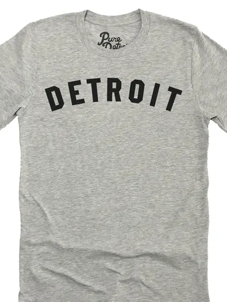 Detroit Classic T-Shirt - Athletic Heather Gray / Black Unisex 1