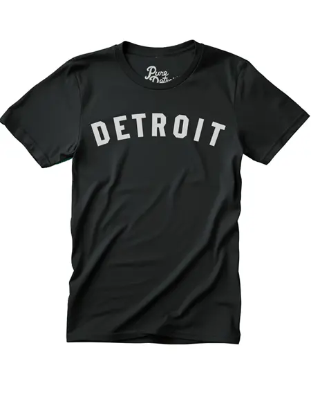 Detroit Classic T-Shirt - Black / White Unisex 2