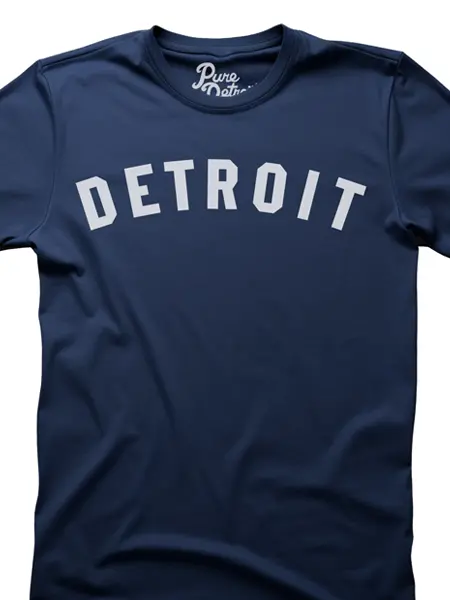 Unisex T-Shirtdetroit Classic T-Shirt - Navy / White Unisex 1