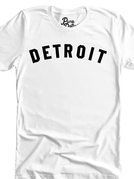 Detroit Classic T-Shirt - White / Black Unisex 1