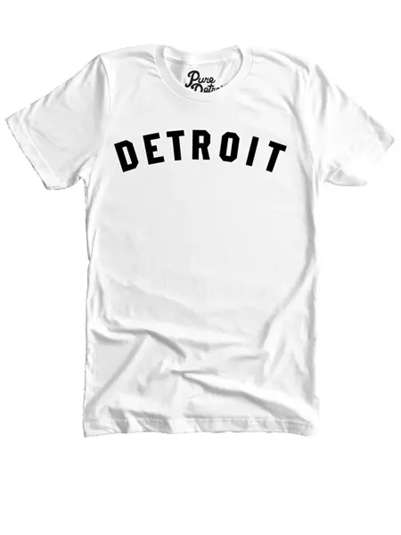 Detroit Classic T-Shirt - White / Black Unisex 2