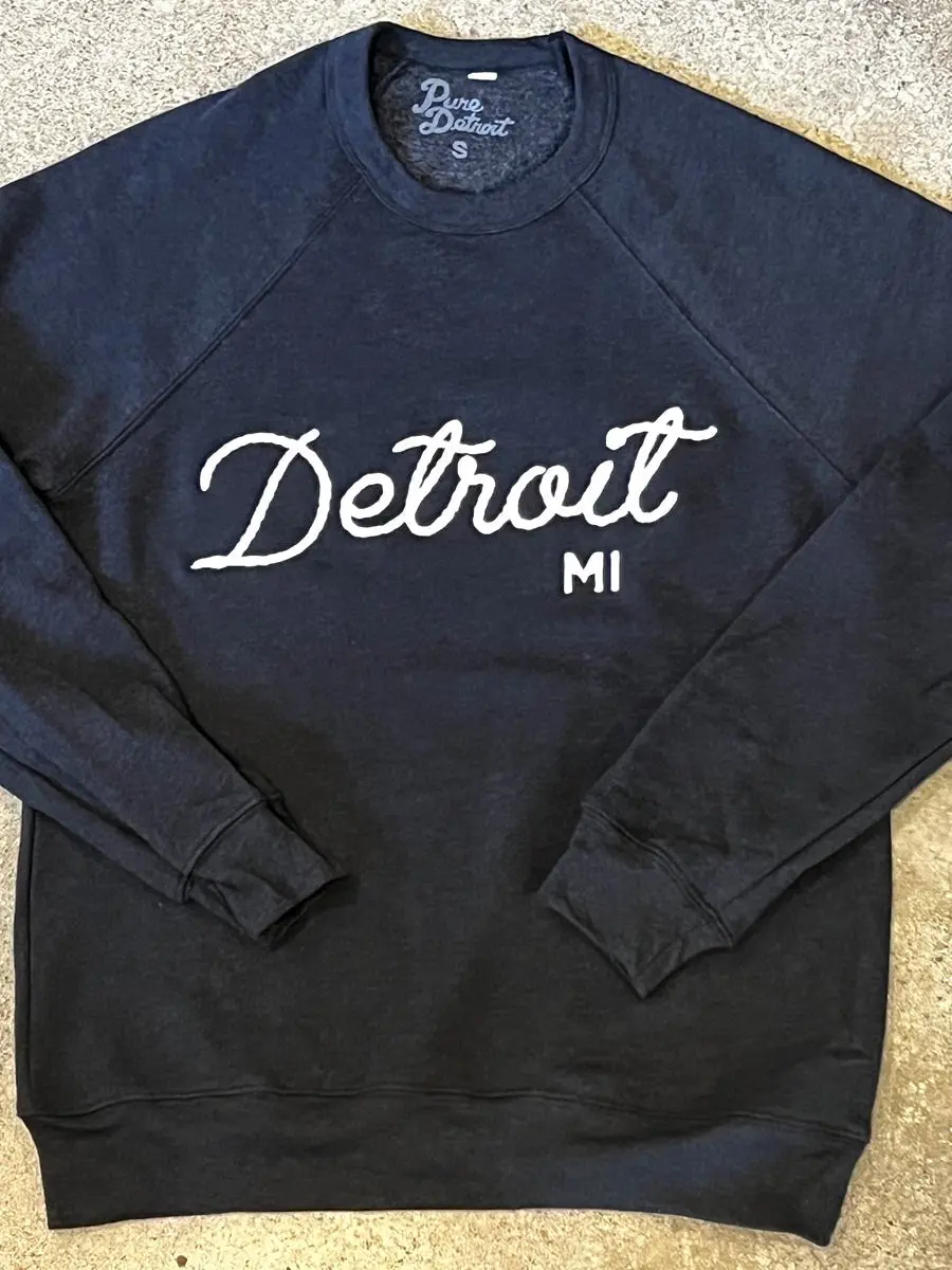 Detroit Mi Sweatshirt - Embroidered / Black / Unisex 1