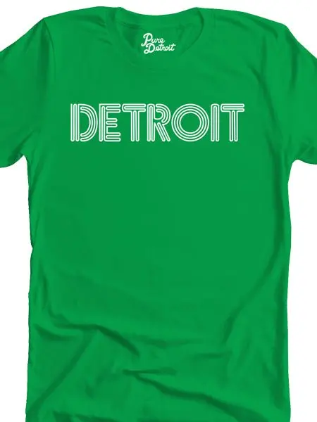 Detroit Neon Unisex T-Shirt - White / Irish Green 1