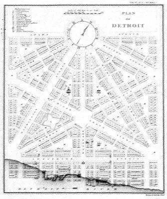 Detroit 1807 Historic Map Print - 9 3/4 X 8 1/4 Inches 1