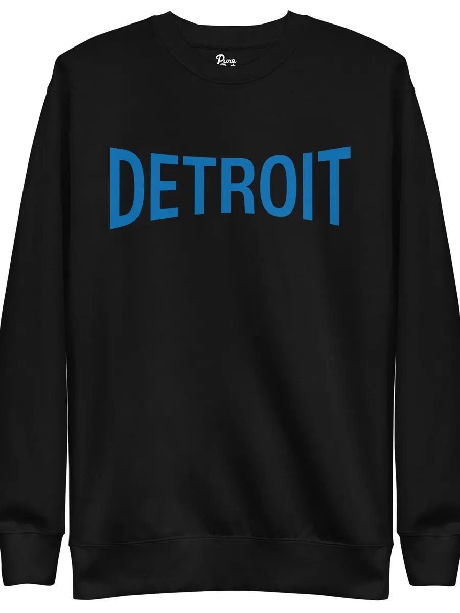 Detroit Champ Unisex Premium Sweatshirt - Black / Blue 1