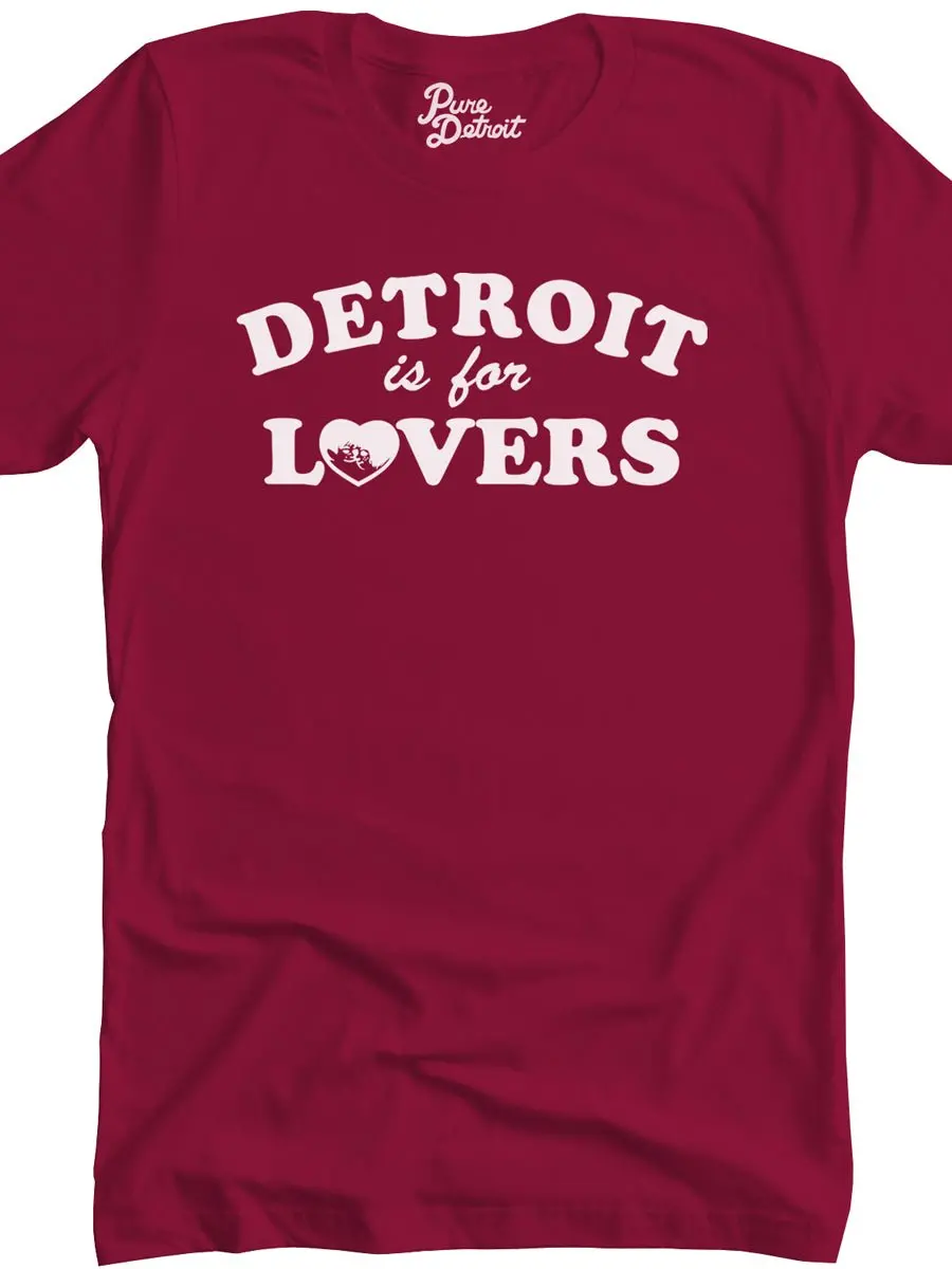 Detroit Is For Lovers Premium Unisex T-Shirt - Maroon / White 1