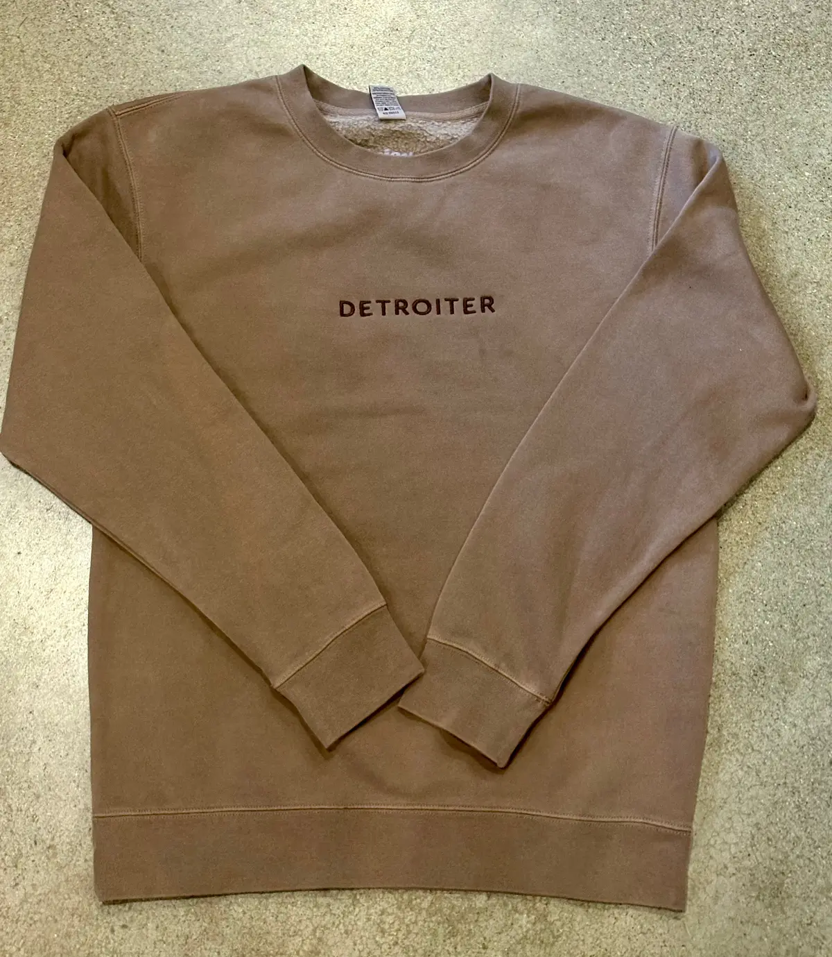 Detroiter Crew Neck - Embroidered /  Chocolate +  Tawny / Unisex 1
