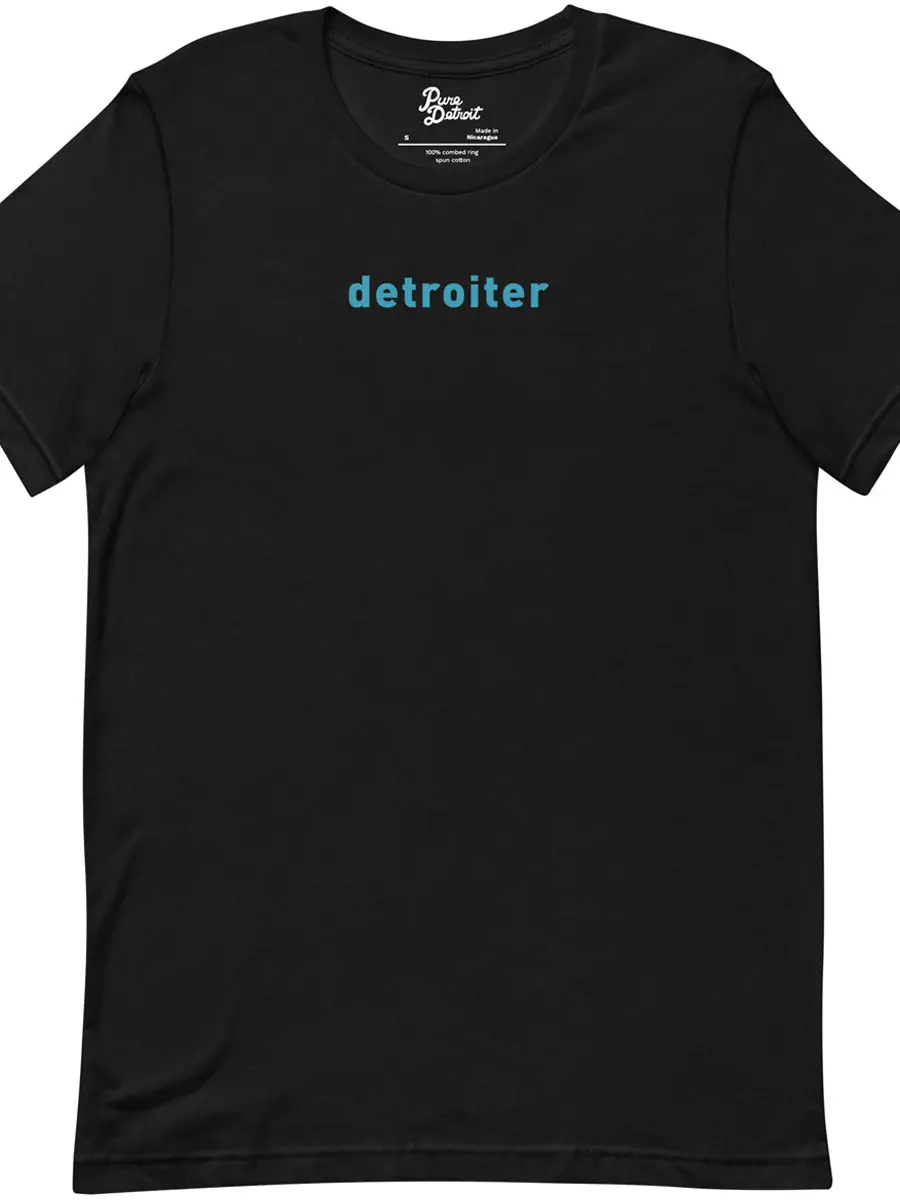 Detroiter Unisex Premium T-Shirt - Black / Blue 1