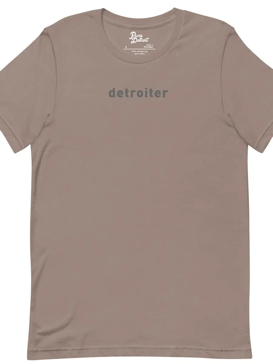 Detroiter Unisex Premium T-Shirt - Pebble / Dark Gray 1