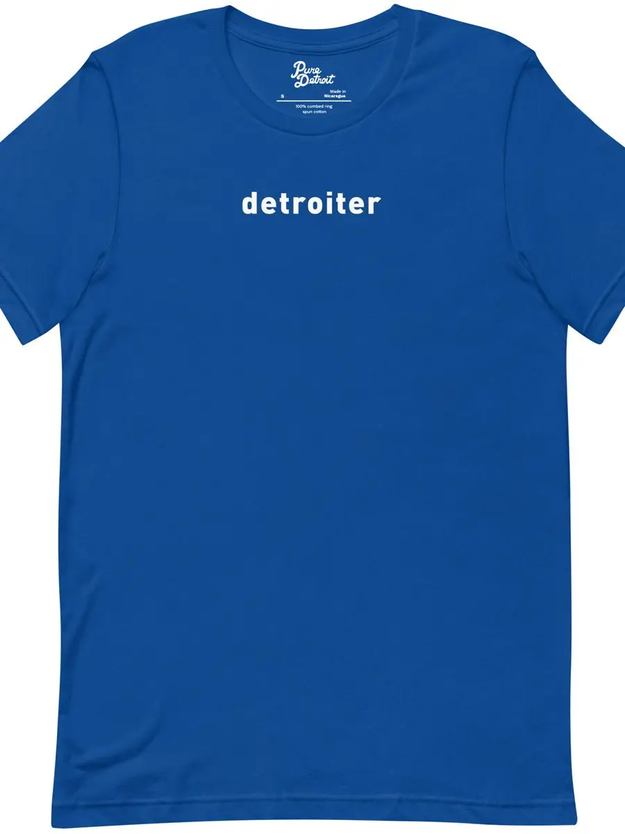 Detroiter Unisex Premium T-Shirt - Royal / White 1