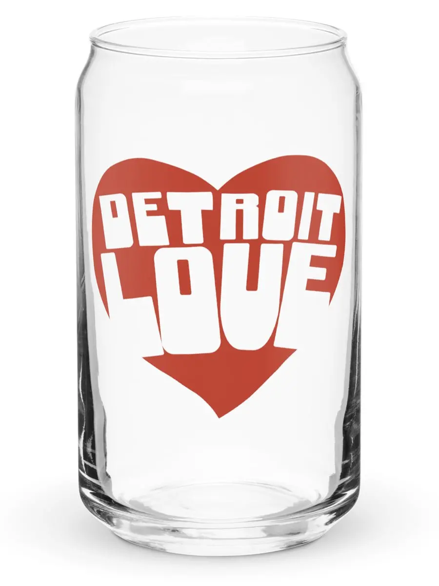 Detroit Love - Can-Shaped Glass - 16 Oz 1