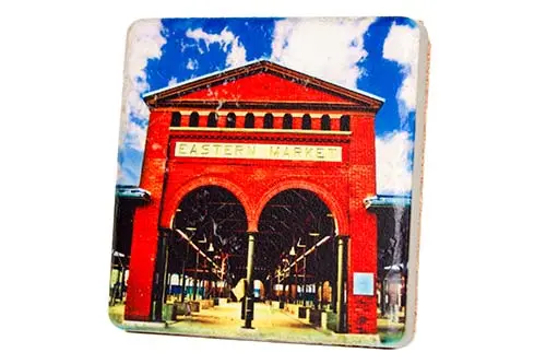 Eastern Market Porcelain Tile Coaster 1