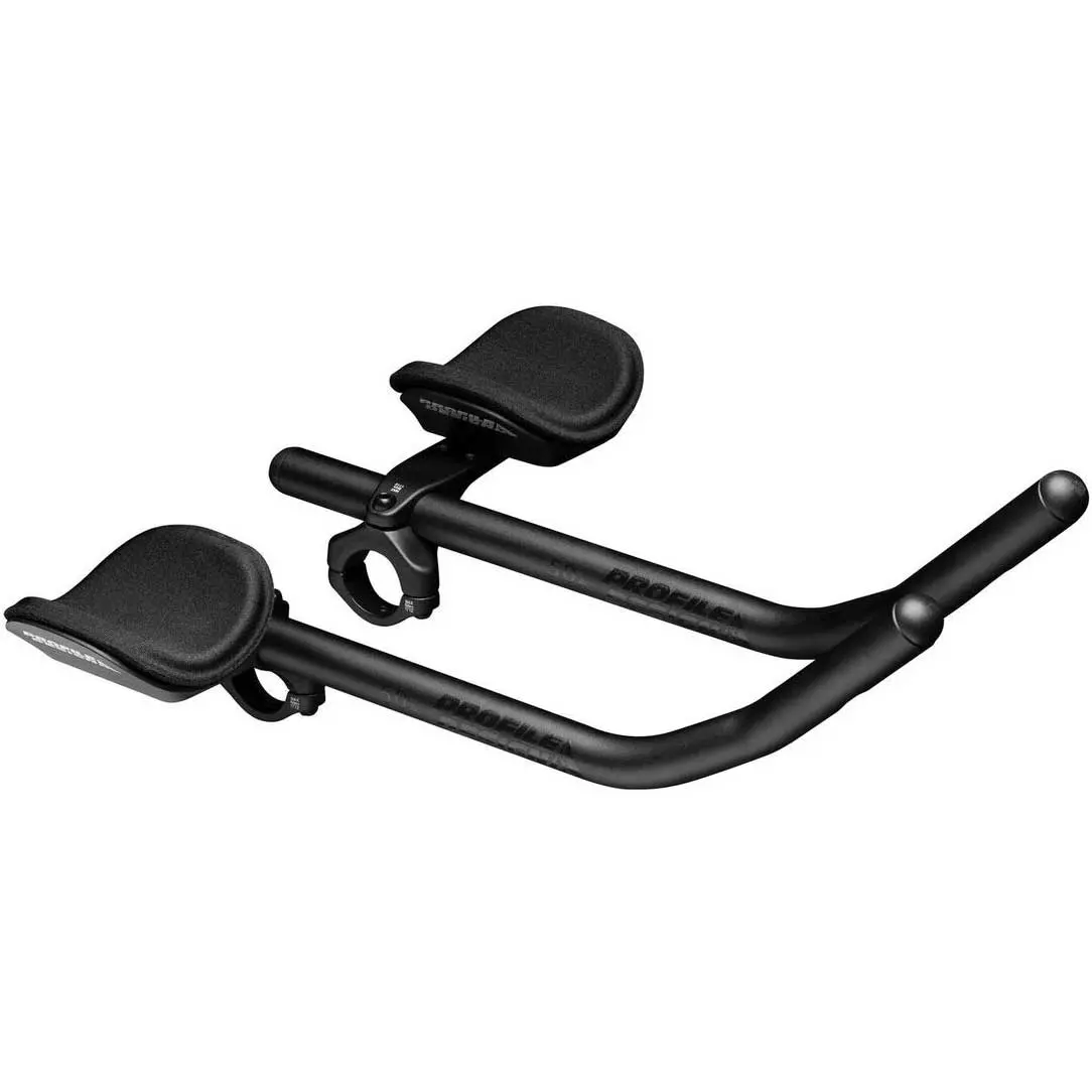 Profile Design Sonic Ergo 50A Double Ski-Bend Aluminum Aerobar: Long 400Mm Extension, Sonic Bracket, Ergo Armrest, Black 1