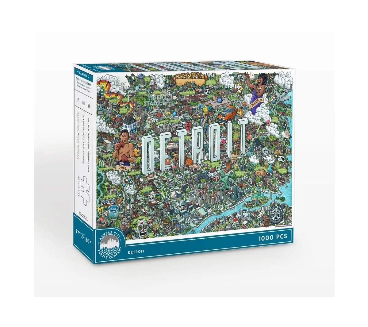Detroit Map 1000 Piece Puzzle 1