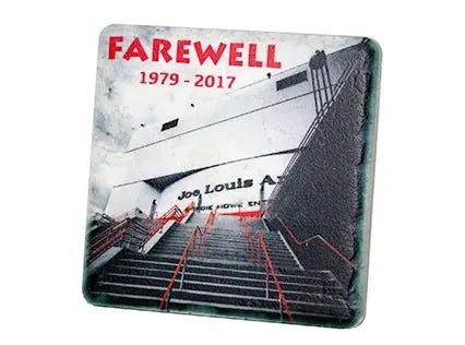 Farewell Joe Louis 1979-2017 Black & White Porcelain Tile Coaster 1