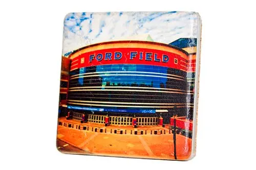 Ford Field Porcelain Tile Coaster 1