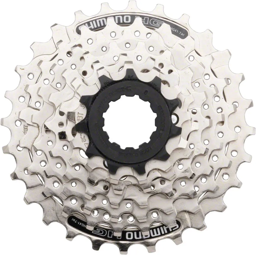 Shimano Cs-Hg41 7 Speed 11-28T Silver Cassette 1