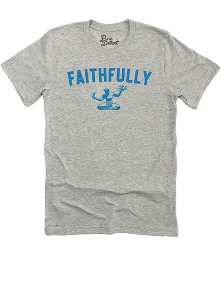Faithfully Unisex T-Shirt - Blue / Heather Athletic Gray 2