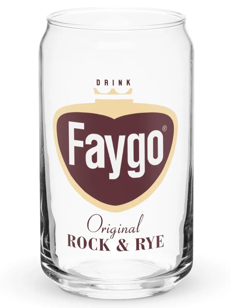 Faygo Retro Logo Can Glass - Rock & Rye 16 Oz 1