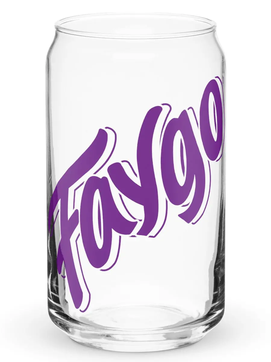 Faygo Grape Can-Shaped Glass - 16 Oz 1