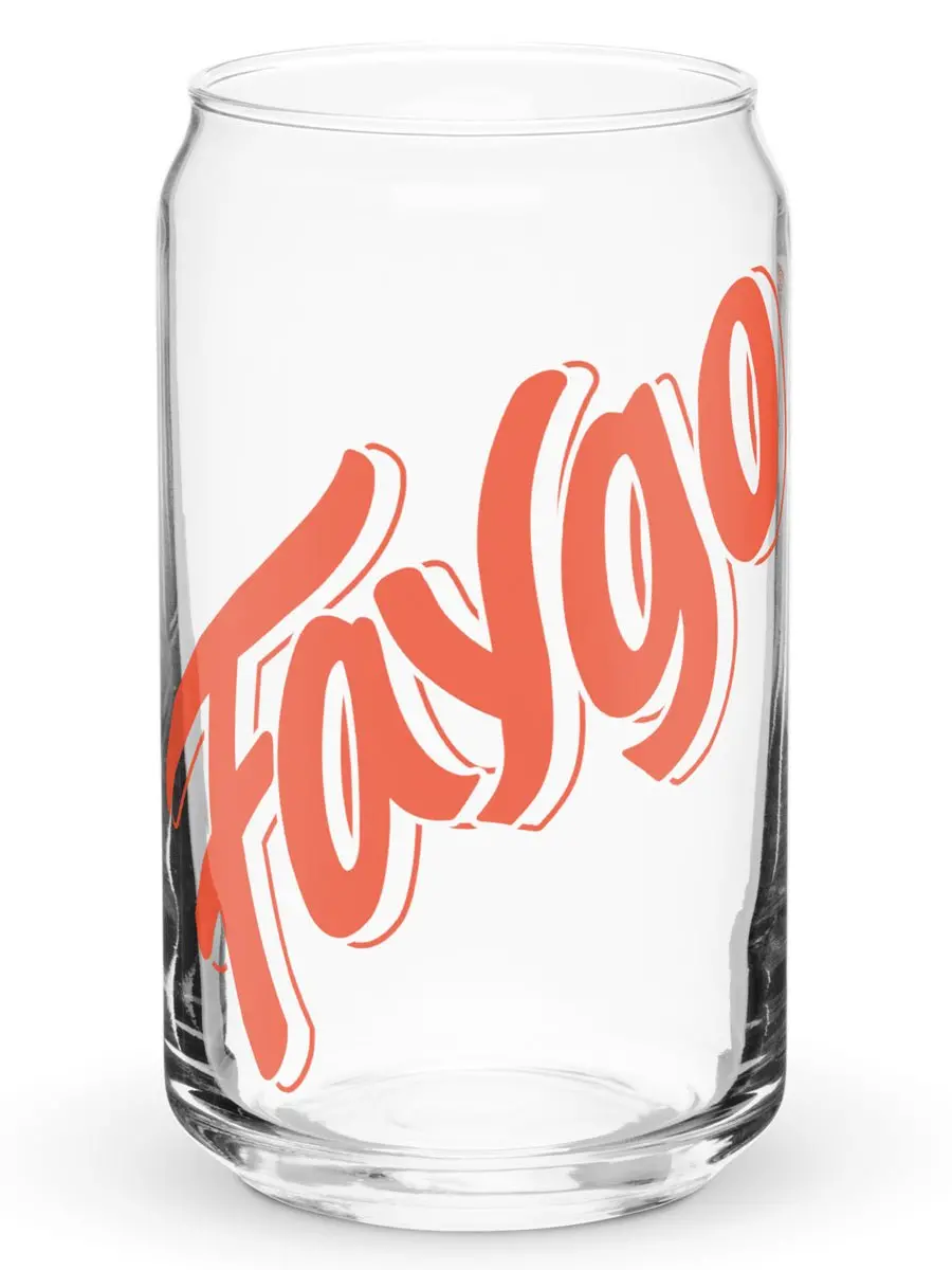 Faygo Orange Can-Shaped Glass - 16 Oz 1