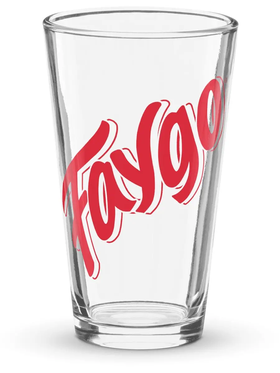Faygo Logo Pint Glass - Red Pop 16 Oz 1