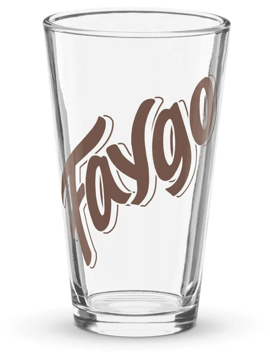 Faygo Logo Pint Glass - Root Beer 16 Oz 1