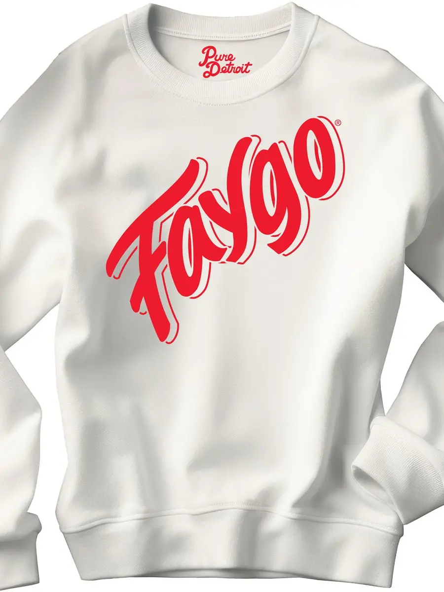 Faygo Heavyweight Crewneck Sweatshirt - White / Red 1