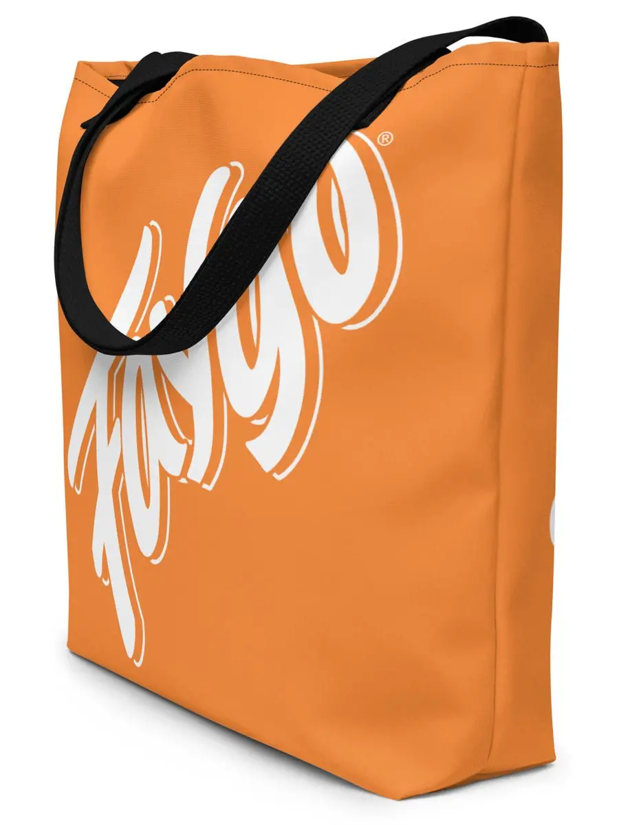 Faygo Logo All-Over Print Large Tote Bag - 16" X 20" - Orange 1