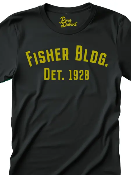 Fisher Building 1928 T-Shirt - Black / Gold Unisex 1
