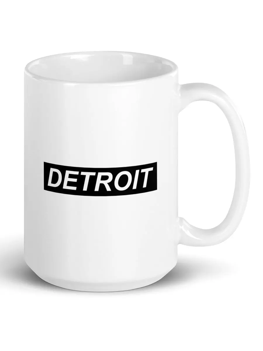 Forward Detroit Ceramic Coffee Mug 15 Oz - White / Black 1