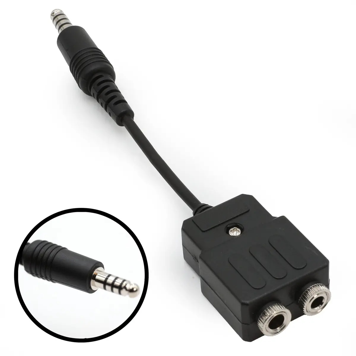 General Aviation To Helicopter Pilot Headset Adapter 1