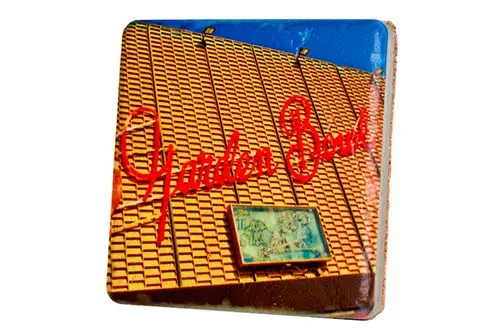 Garden Bowl Porcelain Tile Coaster 1