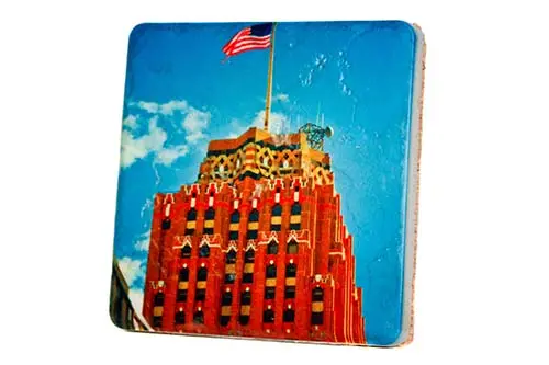 Guardian Building Porcelain Tile Coaster 1