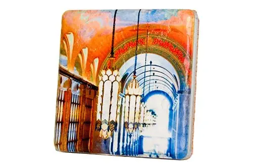 Fisher Building Lobby Tile Coaster 1