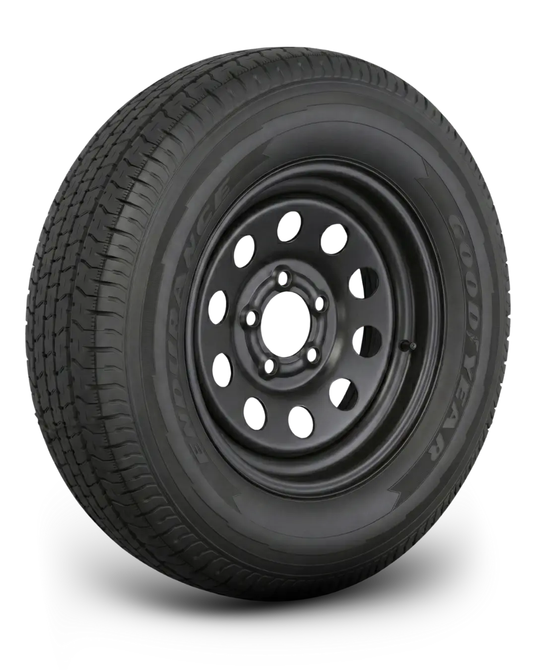 Goodyear Endurance St205/75R14 8-Ply Trailer Tire On 14" 5-4.5 Black Modular Wheel 1