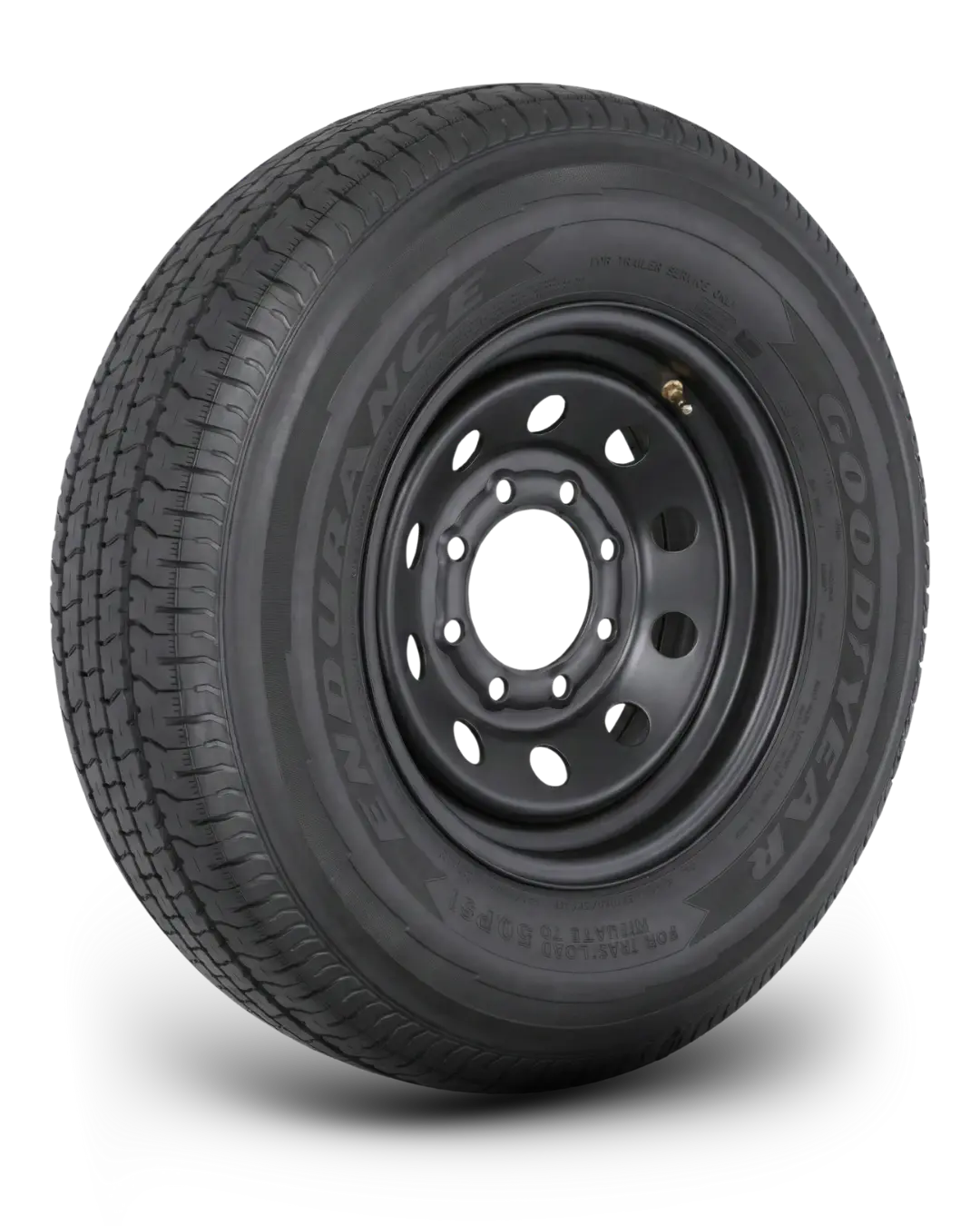 Goodyear Endurance St235/80R16 10-Ply Trailer Tire On 16" 8-6.5 Black Modular Wheel 1
