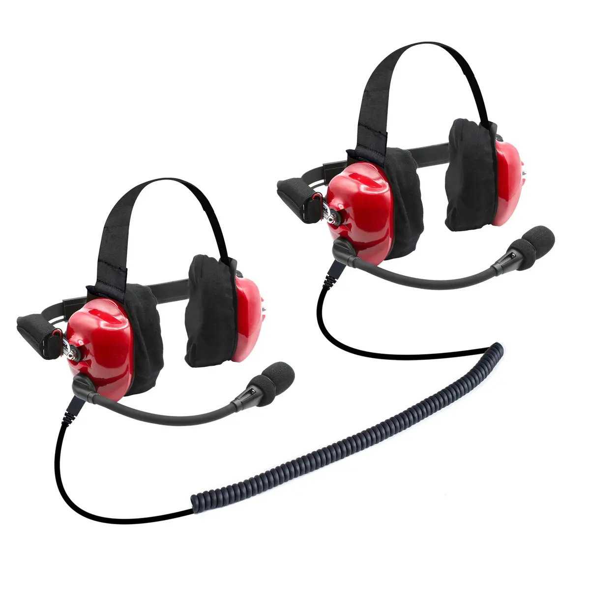 Pair - H80 Track Talk Linkable Intercom Headsets - Bring The Conversation To The Circle Track Nascar Event 1