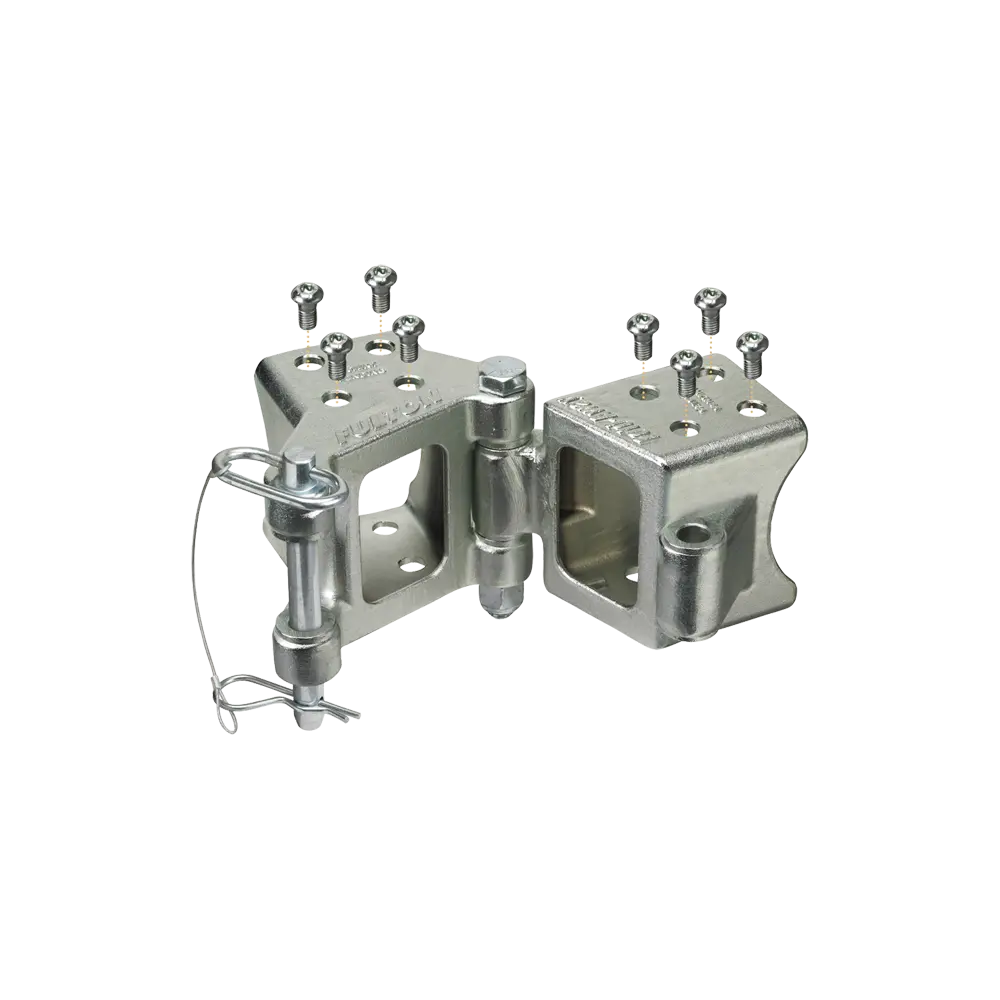Fulton Fold-Away Bolt-On Hinge Kit, 3" X 3" Trailer Beam, Zinc Finish, Rating 5,000 Lbs. #Hdpb330301 1