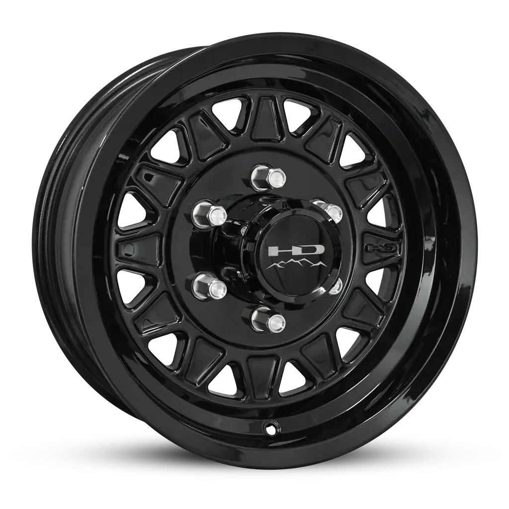 St205/75R15 8-Ply Trailer Tire On 15" 5-4.5 Gloss Black Hdt Cast Wheel 2