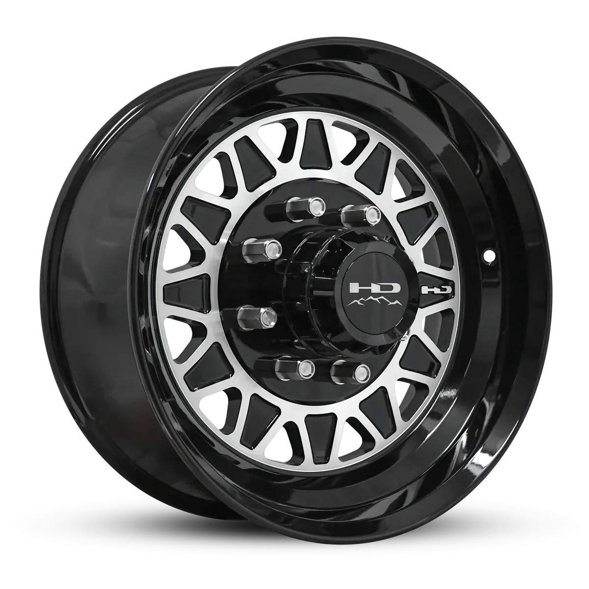 17.5X6.75 8X6.5 Hpd Hdt Forged Gloss Black/Machined Face Trailer Wheel (Lug Centric) 1