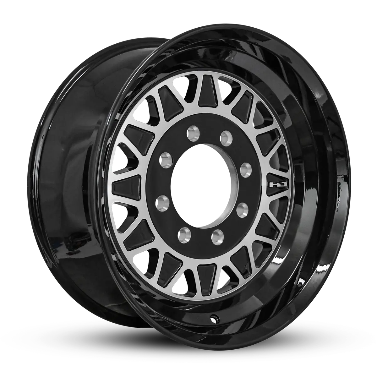 17.5X6.75 8X6.5 Hpd Hdt Forged Gloss Black/Machined Face Trailer Wheel (Hub Centric) 1