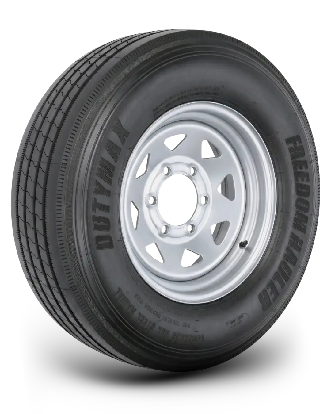 St225/75R15 14-Ply Trailer Tire On 15" 6-5.5 Galvanized Spoke Wheel 1