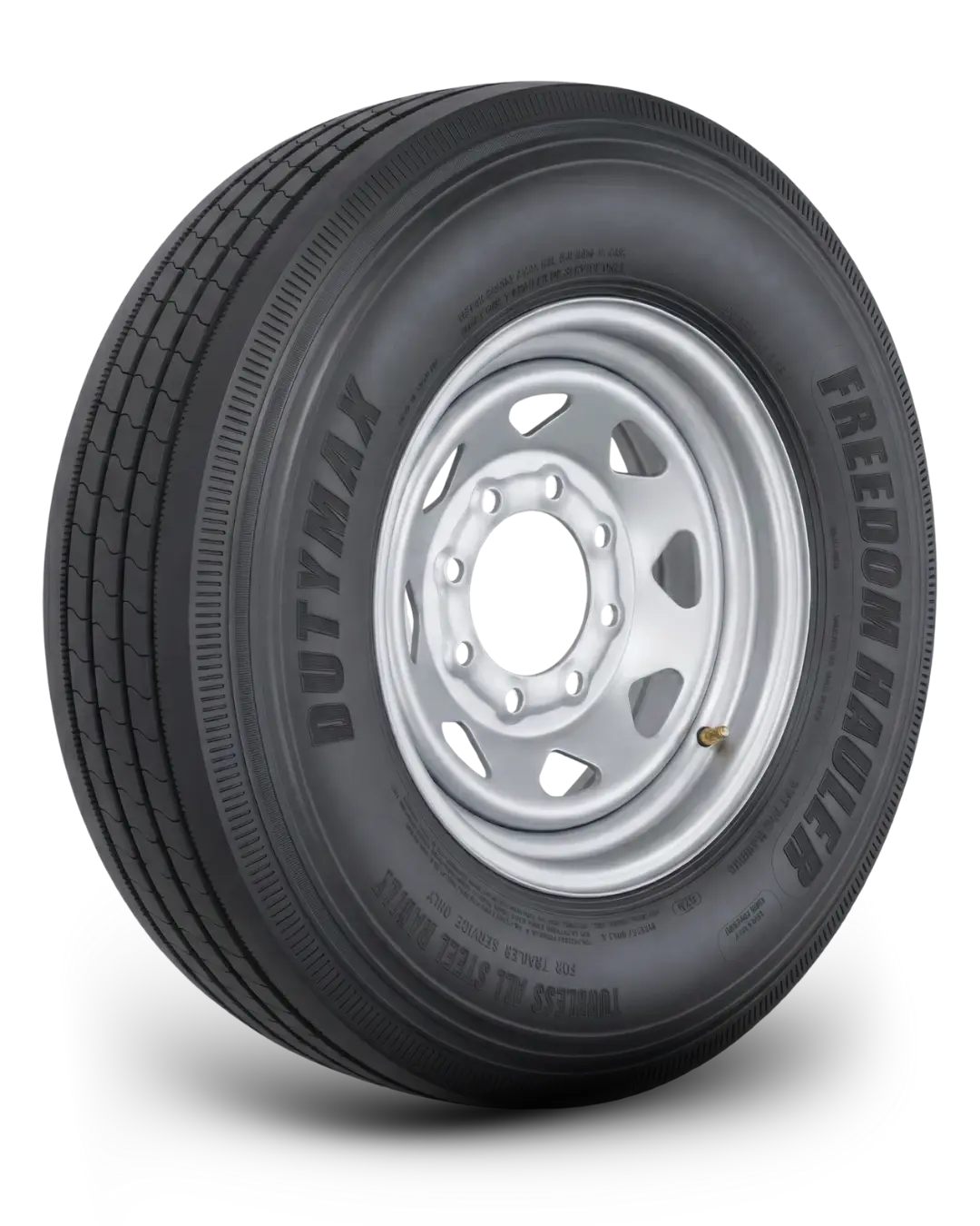 St235/80R16 14-Ply Trailer Tire On 16" 8-6.5 Galvanized Spoke Wheel 1